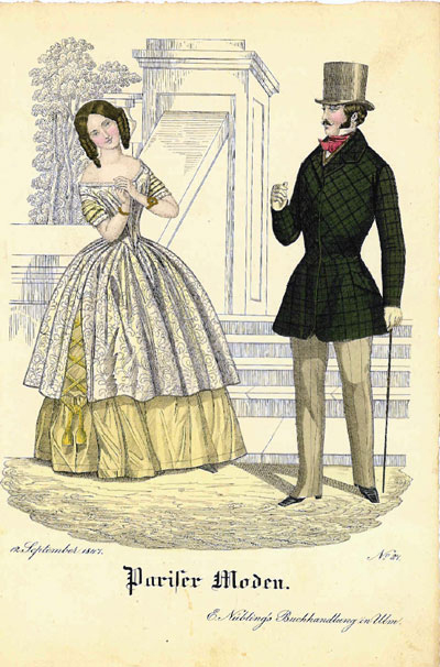 Unknown Artist, Pariser Moden - Fashionable Couple 1847
